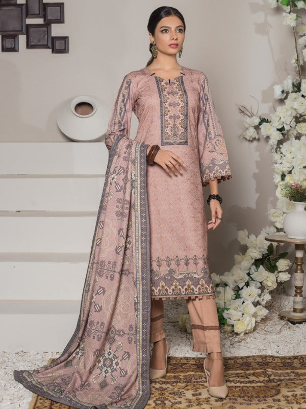 Artistic Style Embroidered 03 Pcs Unstitched Suit D10