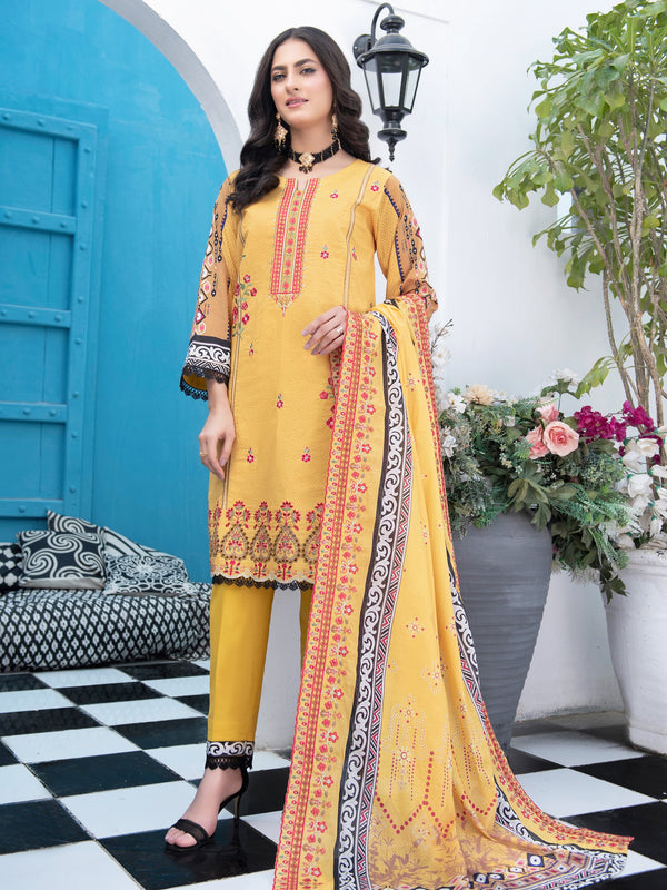 Aabirah By MTF Embroidered Lawn 03 Pcs Unstitched Suit D03 - Summer Collection