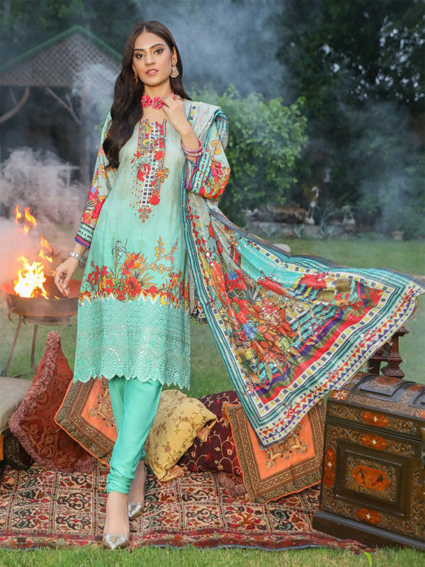 Inspire Embroidered 03 Pcs Unstitched Suit D06