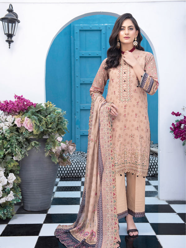 Aabirah By MTF Embroidered Lawn 03 Pcs Unstitched Suit D06 - Summer Collection