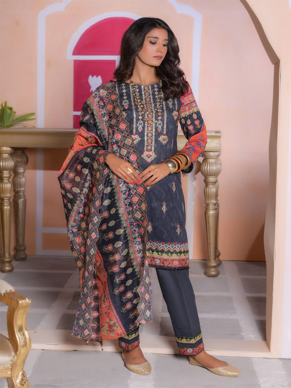 Gardenia Embroidered 03 Pcs Unstitched Suit D04