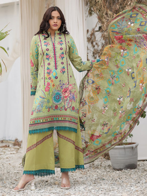 Noor E Nazar Embroidered 03 Pcs Unstitched Suit D02