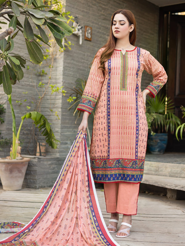 Bareerah By MTF Printed Lawn 03 Pcs Unstitched Suit D06 - Summer Collection