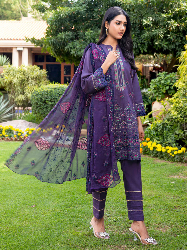 Rang-e-Bahar By MTF Embroidered Fancy Lawn 03 Pcs Unstitched Suit D01