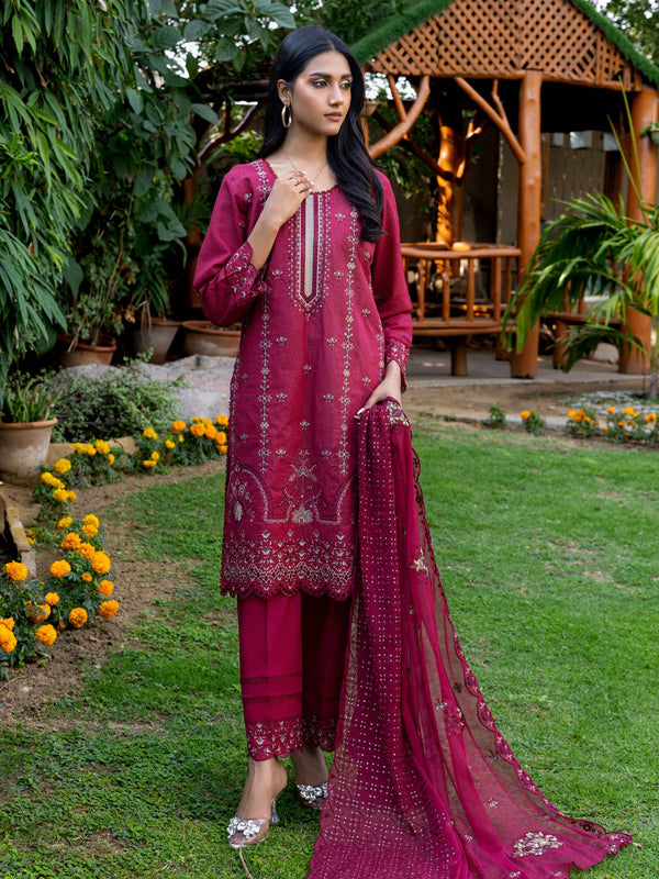 Rang-e-Bahar By MTF Embroidered Fancy Lawn 03 Pcs Unstitched Suit D03