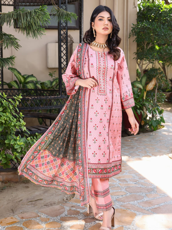 Shirley Digital Printed Embroidered Lawn 03 Pcs Unstitched Suit D05-Summer Collection