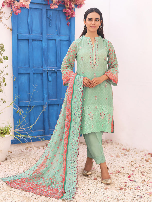 Aabirah Vol 2 By MTF Digital Printed Embroidered Lawn 03 Pcs Unstitched Suit D02 - Summer Collection