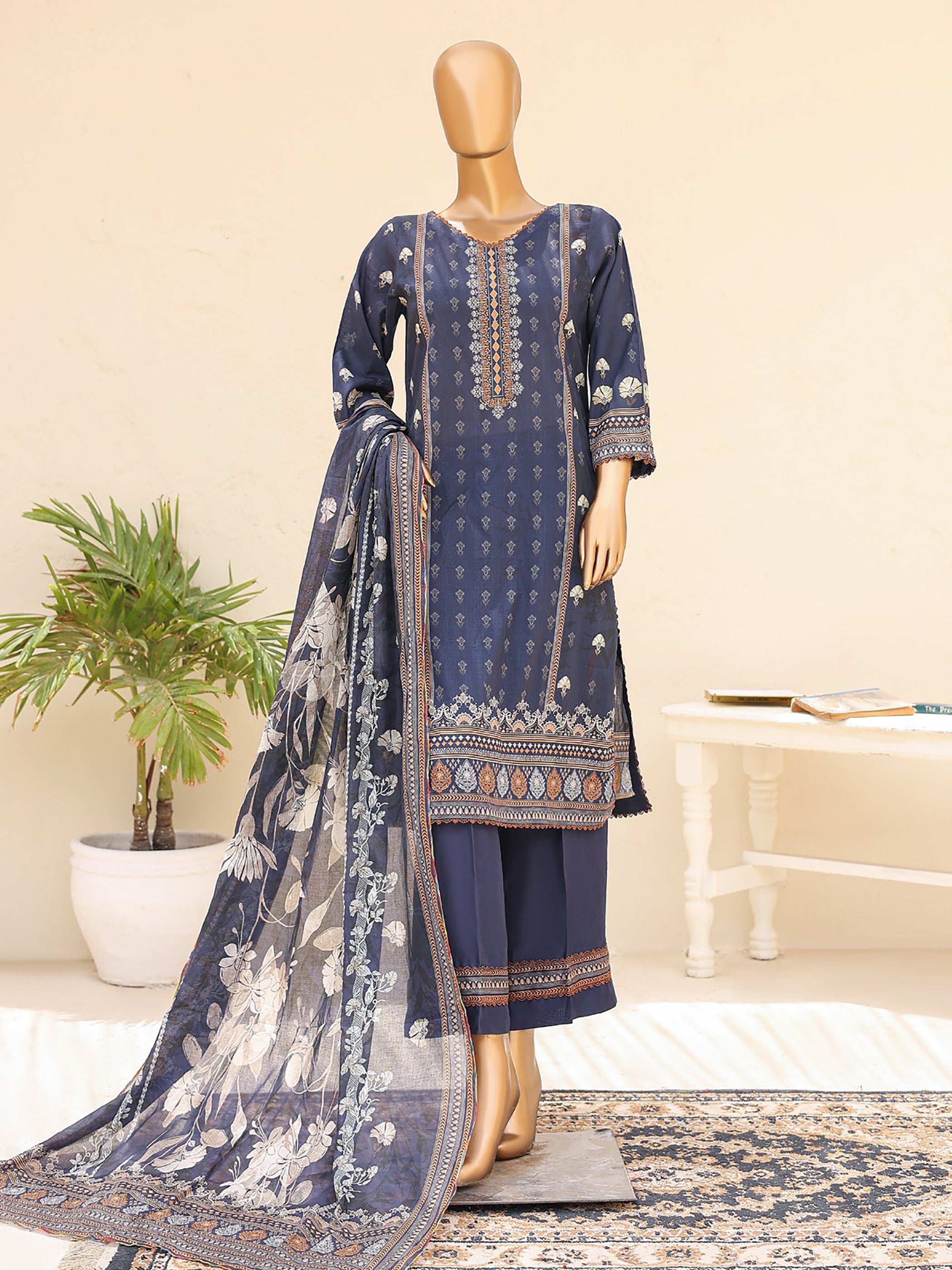 Bareera Vol 3 By MTF Digital Printed Lawn 03 Pcs Unstitched Suit D02 ...