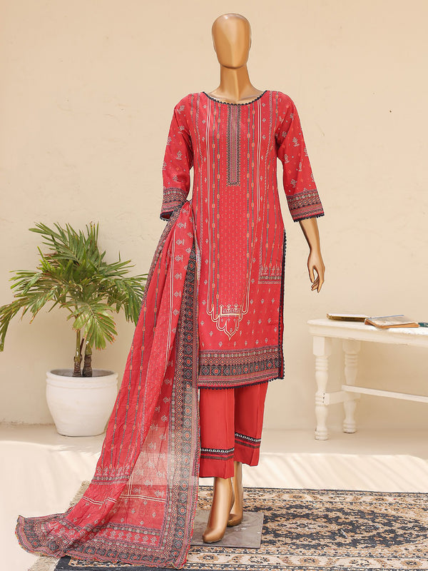 Bareera Vol 3 By MTF Digital Printed Lawn 03 Pcs Unstitched Suit D05 - Summer Collection