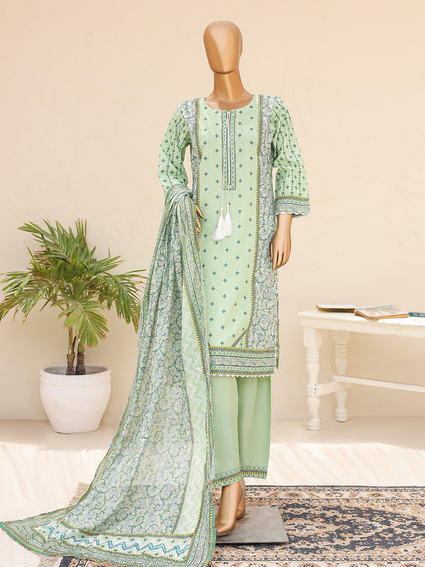 Bareera Vol 3 By MTF Digital Printed Lawn 03 Pcs Unstitched Suit D01 - Summer Collection