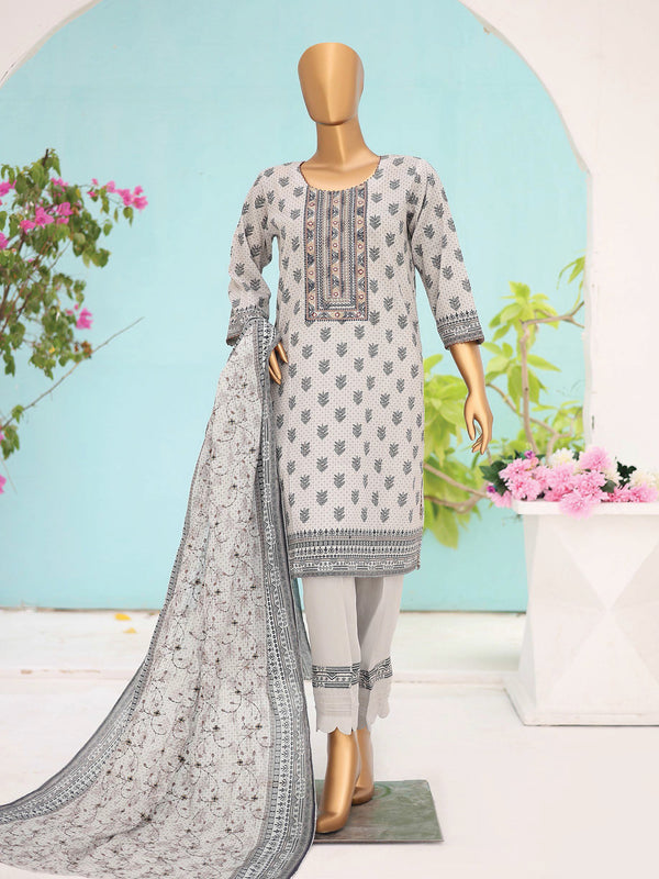 Classics By MTF Digital Printed Cotton 03 Pcs Unstitched Suit D04