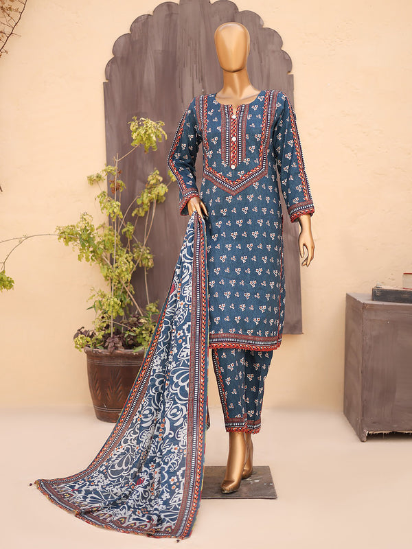 Mehak Vol 2 Digital Printed Lawn 03 Pcs Unstitched Suit D02-Summer Collection