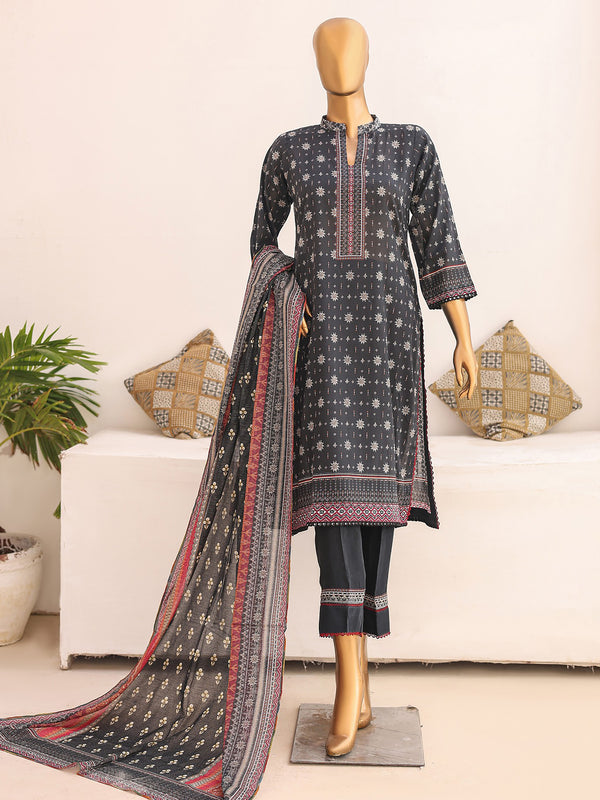 The Season of Style Volume 2 By MTF Printed Cotton 03 Pcs Unstitched Suit D02