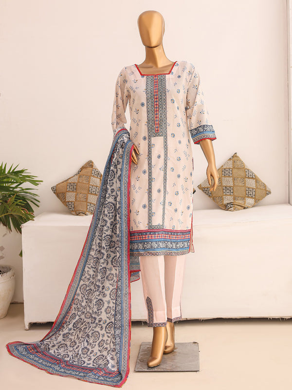 The Season of Style Volume 2 By MTF Printed Cotton 03 Pcs Unstitched Suit D04