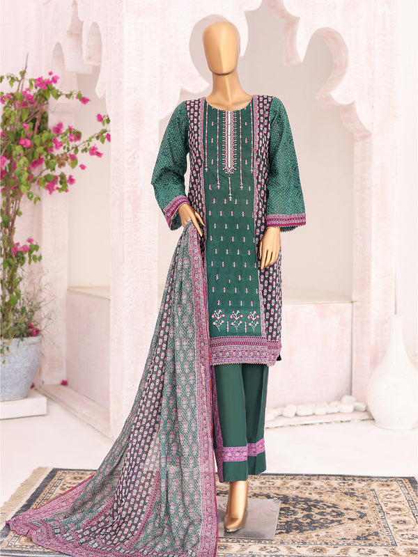 Serena By MTF Digital Printed Embroidered Lawn 03 Pcs Unstitched Suit D04 - Summer Collection