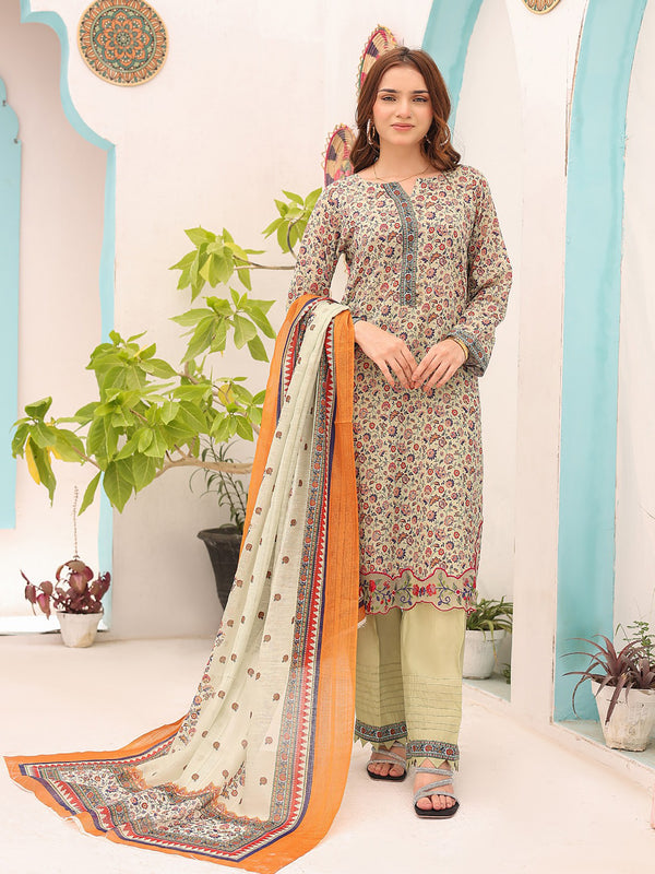 SUI DHAGA VOL 2 By MTF Digital Printed Embroidered Minakari Lawn 03 Pcs Unstitched Suit D05