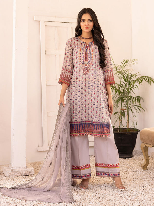 Maha By MTF Fancy Digital Printed Lawn 03 Pcs Unstitched Suit D03 - Summer Collection